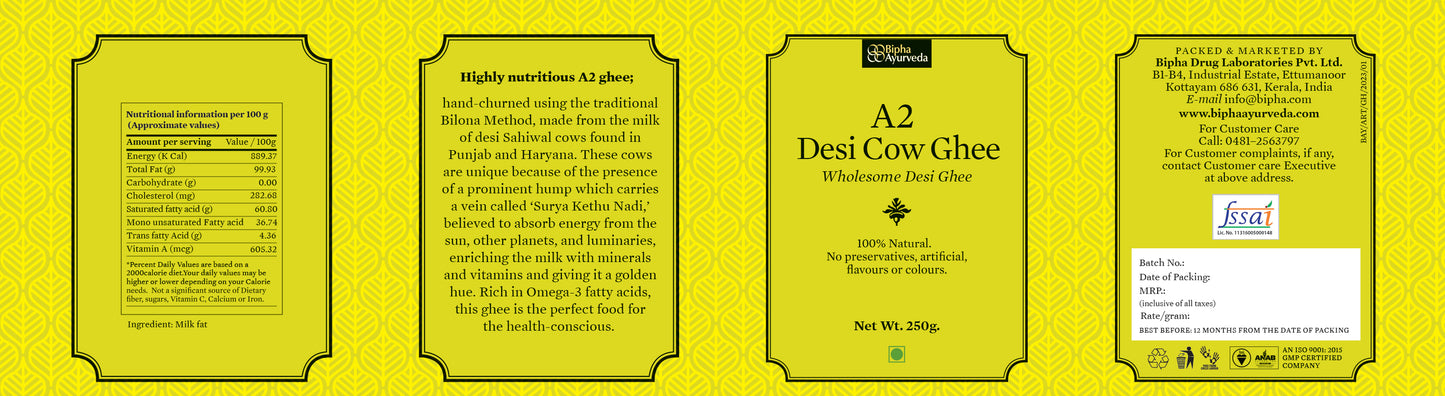 Pure Cow's Ghee - 250 gm