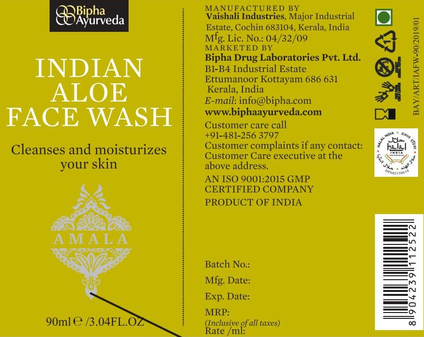 Indian Aloe Face Wash -Hydrates and Gently Cleanses your Skin 90 ml