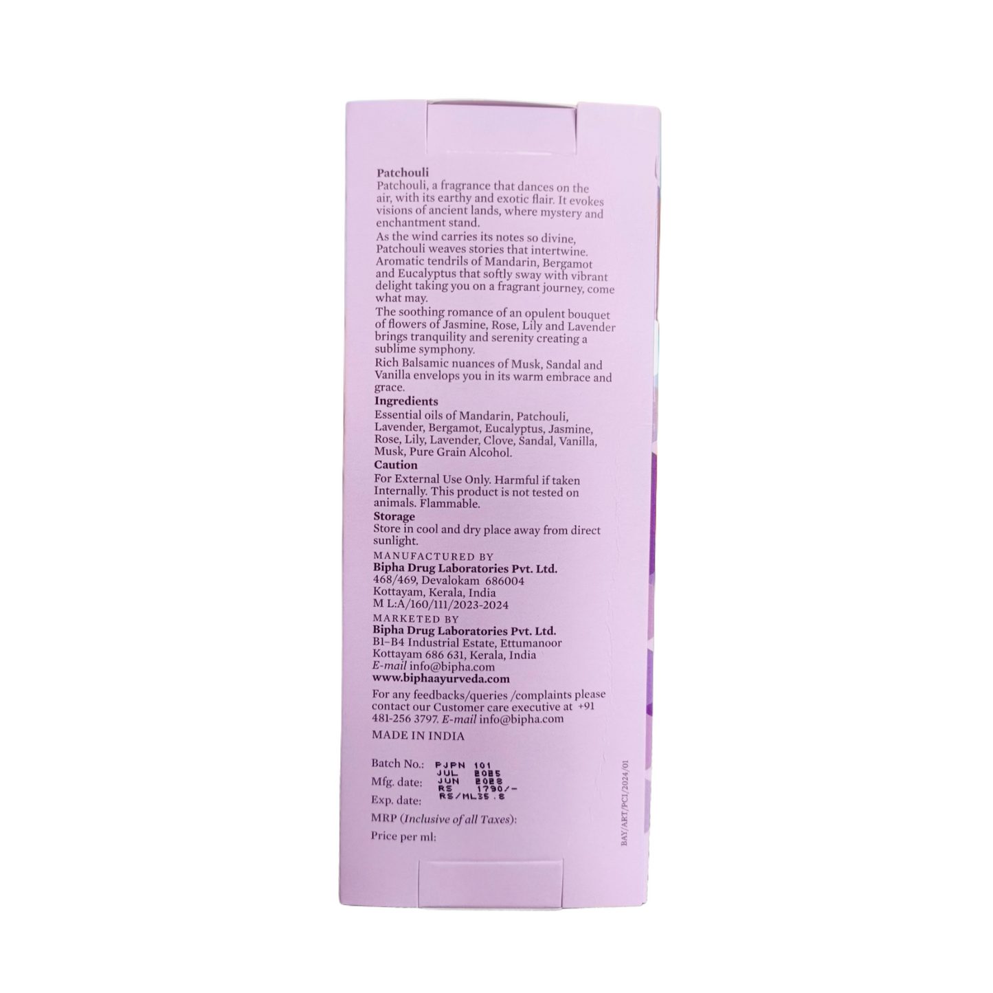 Parijata Patchouli Fragrance from Jawa 50 ml