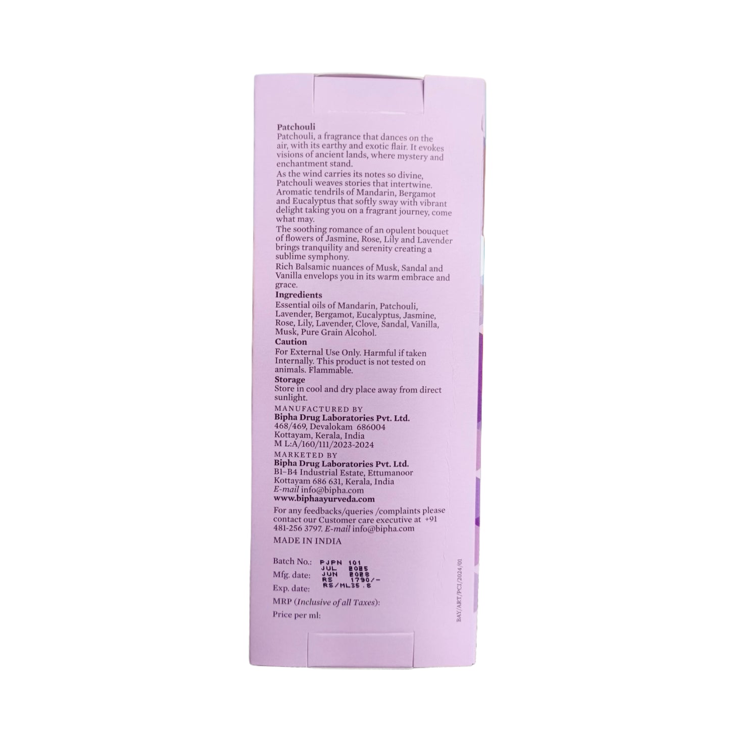 Parijata Patchouli Fragrance from Jawa 50 ml