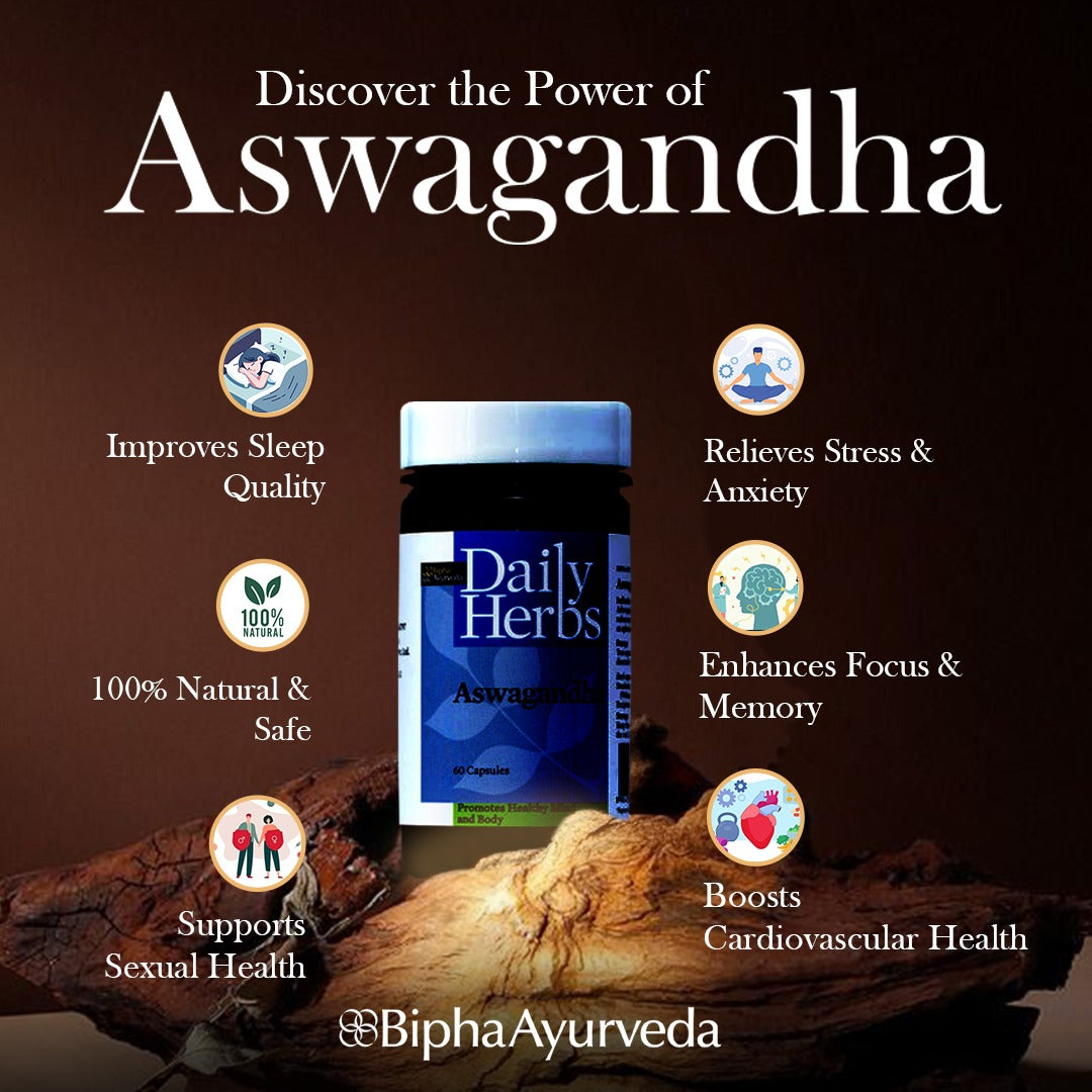 Aswagandha-Pure Aswagandha extract Veg Capsule- Mind & Body Tonic , Vitality , Reduce Stress & Anxiety