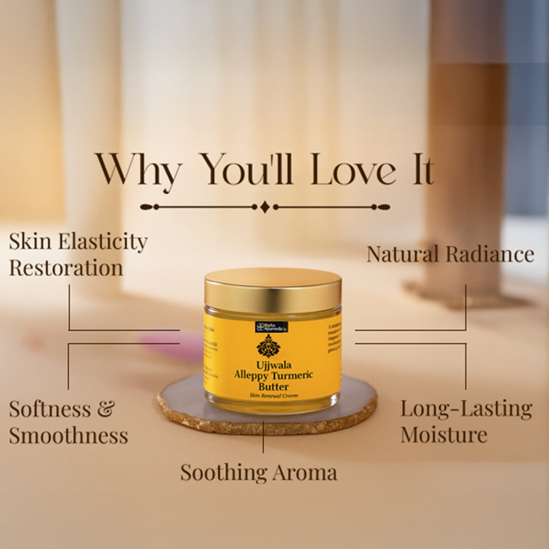 Ujjwala Alleppy Turmeric Body Butter, Hydrating Moisturizing Skin Cream