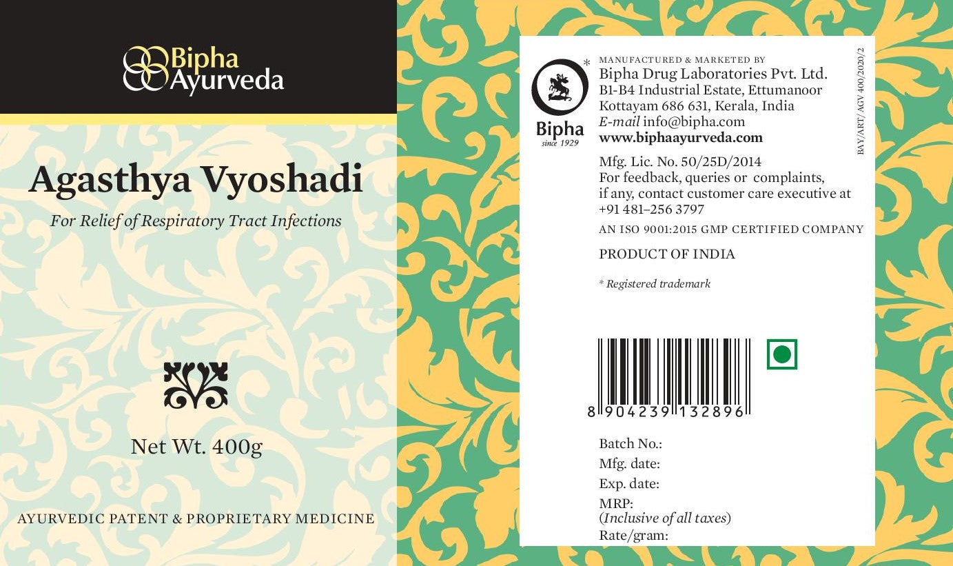 Agasthya Vyoshadi - Herbal Remedy for Respiratory Health and Cough (400 gm)