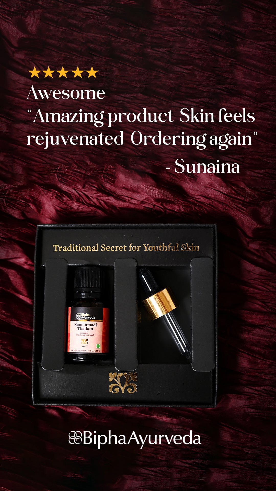Kumkumadi Thailam-Ayurvedic Beauty Serum for Radiant Skin 5 ml