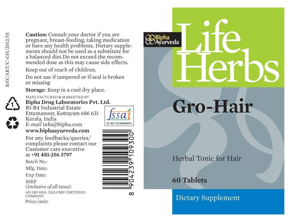 Gro-Hair Tablet Supplement for Healthy Strong Hair