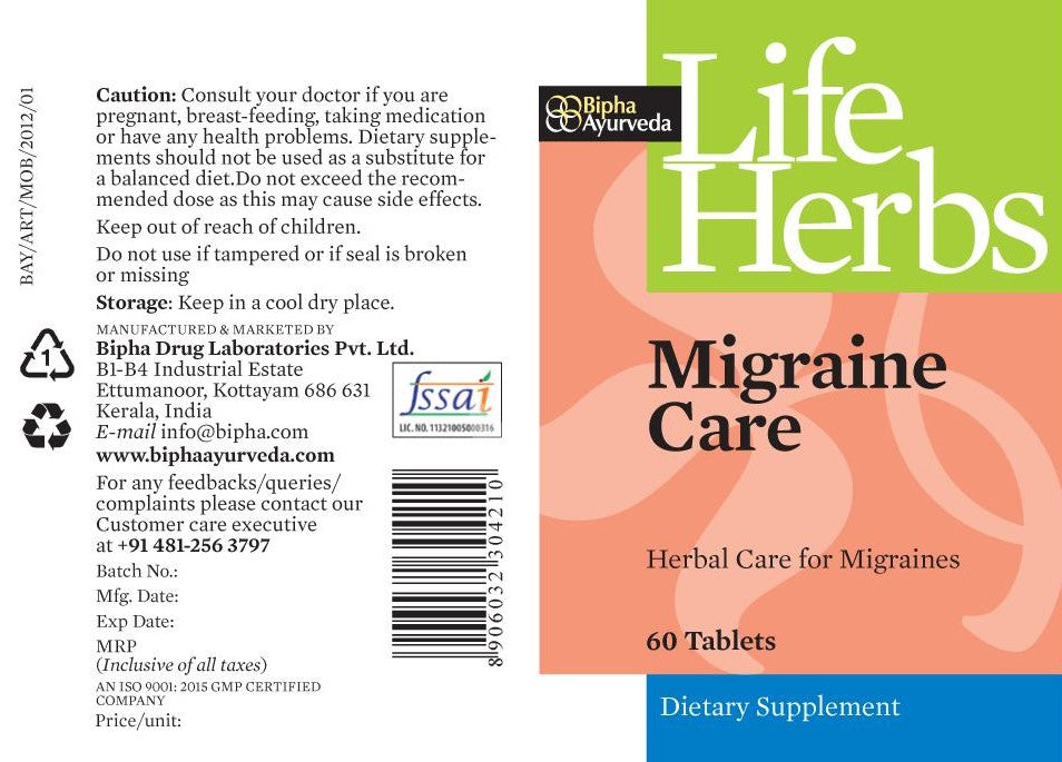 Migraine care Tablet - Natural Supplement for Migraine Relief