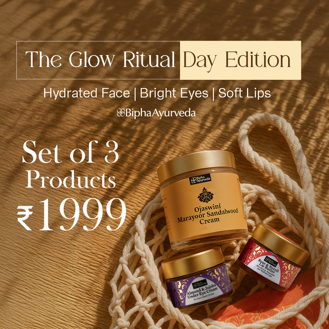 The Glow Ritual: Day Edition -- Ojaswini Day Cream + Under Eye Cream + Lip Butter