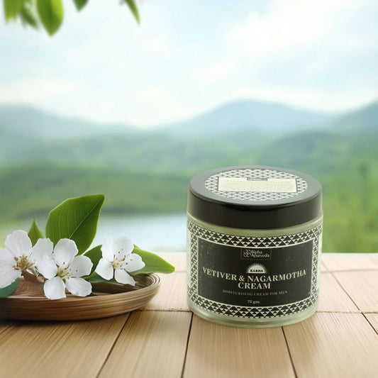 Vetiver and Nagarmotha Cream: Gentle Ayurvedic Care for Men’s Skin