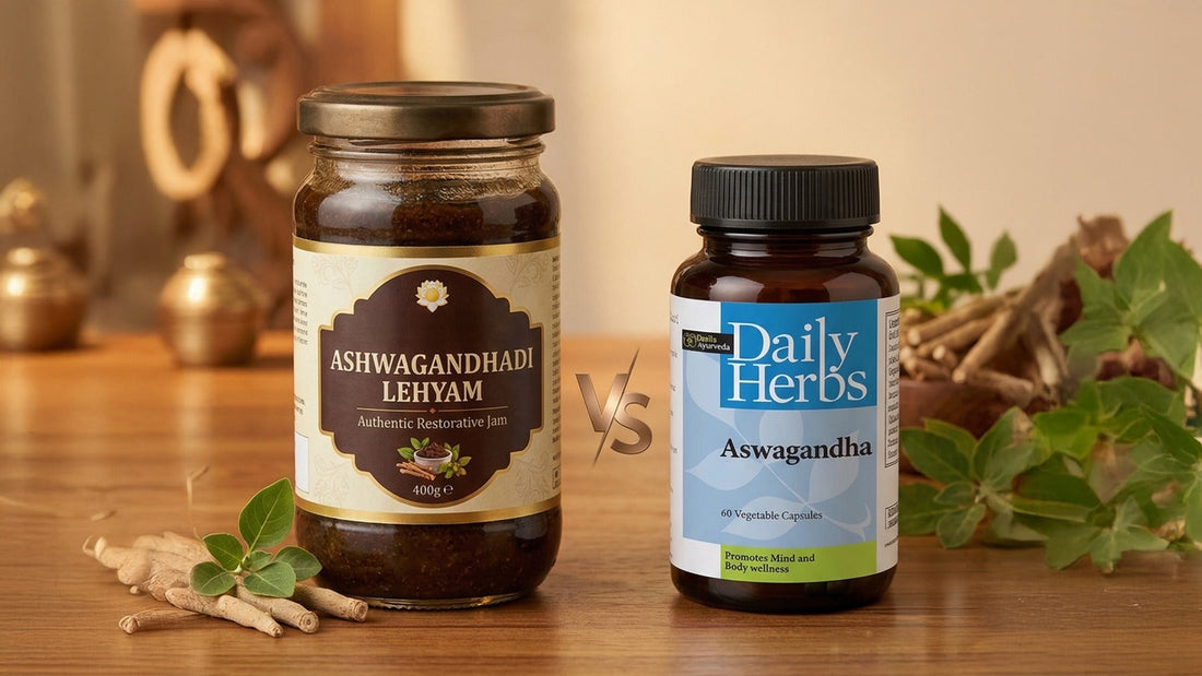 Ashwagandha Capsules vs Ashwagandhadi Lehyam: Which One Should You Choose?