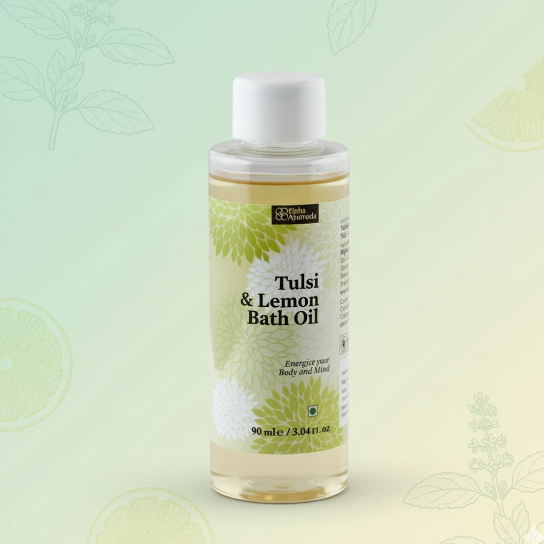 Bipha Tulsi Lemon Bath Oil: A Refreshing Ayurvedic Ritual for Nourished, Glowing Skin