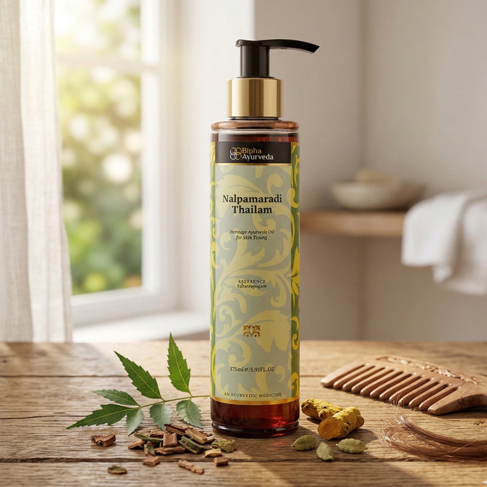 Nalpamaradi Thailam - Heritage Ayurveda Oil for Skin Toning - 175 ml