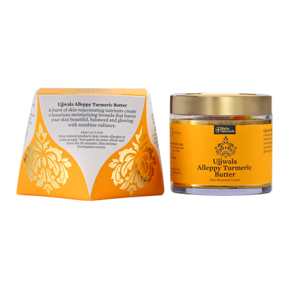 Ujjwala Alleppy Turmeric Body Butter, Hydrating Moisturizing Skin Cream - 35 GM