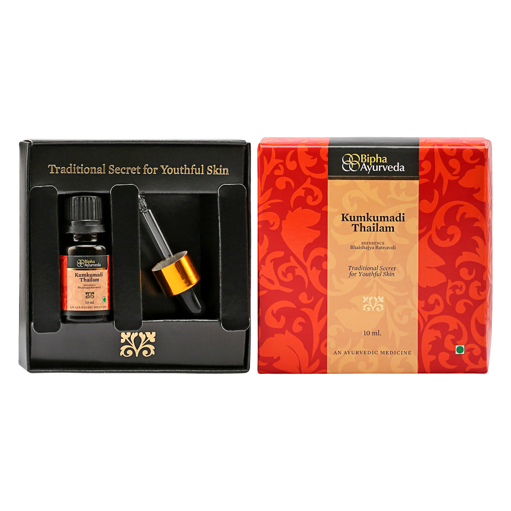 Kumkumadi Thailam-Ayurvedic Beauty Serum for Radiant Skin.Made from Pure concentrated Kashmir saffron & other exotic herbs to enhance skin tone