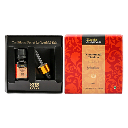 Kumkumadi Thailam-Ayurvedic Beauty Serum for Radiant Skin.Made from Pure concentrated Kashmir saffron & other exotic herbs to enhance skin tone