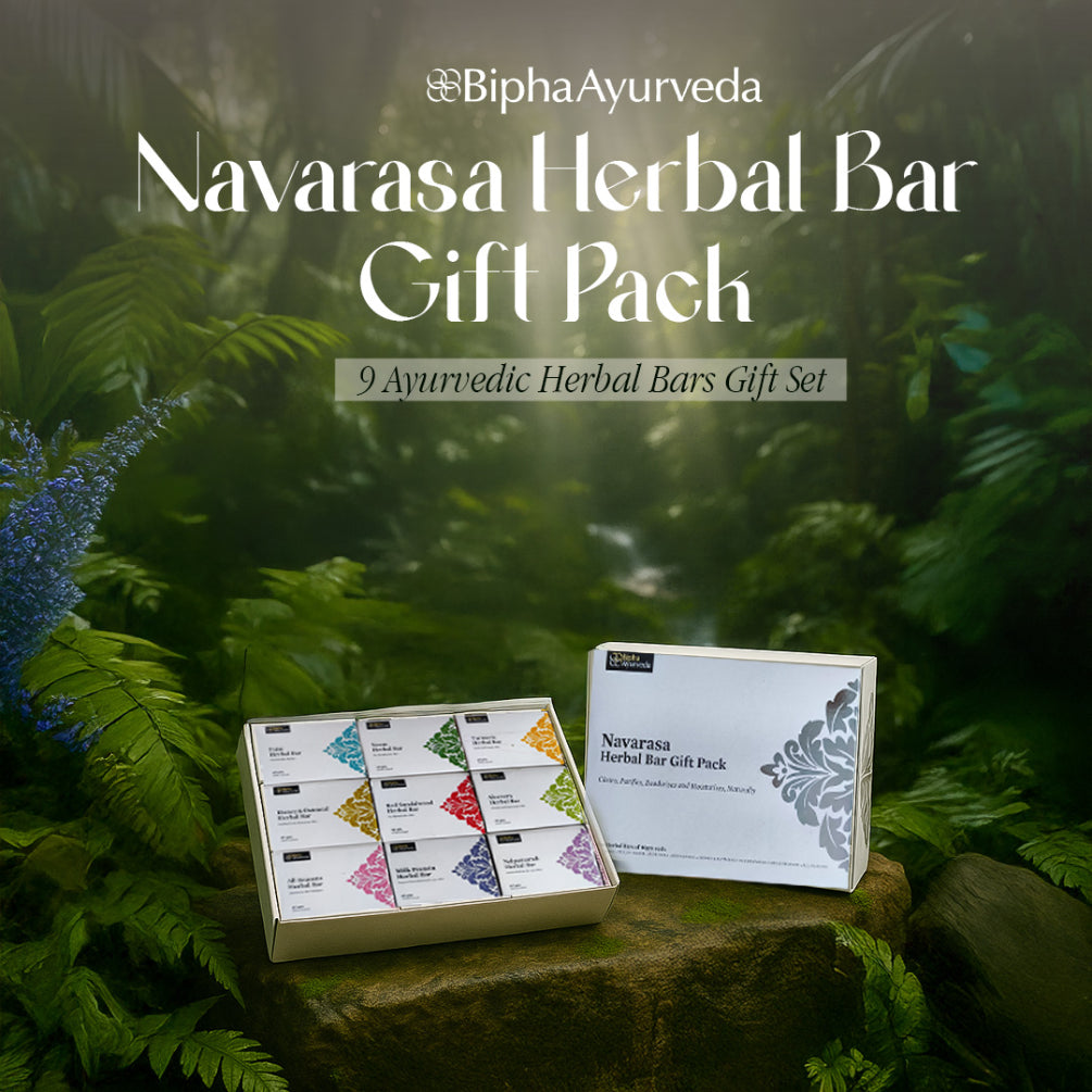 Herbal bar gift pack box with cover card and nine-bar set layout