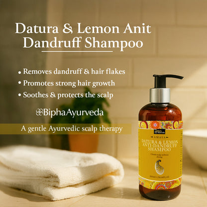 Datura & Lemon anti-Dandruff Shampoo - Cleans scalp without drying  300 ml