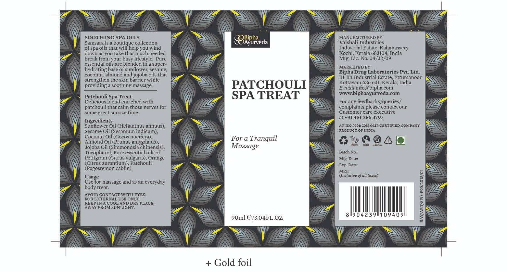 Patchouli Spa Treat - For a Tranquil Massage