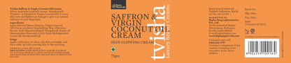 Tvisha - Saffron & Virgin Coconut Oil Cream - Skin Glowing Night Cream 75 gm