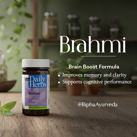 Brahmi-Pure Brahmi  Extract with Baccosides 60 Veg Capsule  for Memory , Mental Alertness and Brain wellness  .