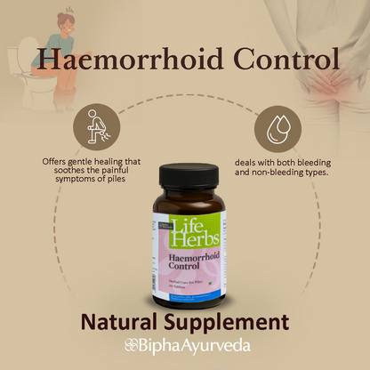 Haemorrhoid Control Herbal Supplement for Piles 60 Tablet