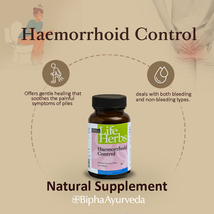 Haemorrhoid Control Herbal Supplement for Piles 60 Tablet