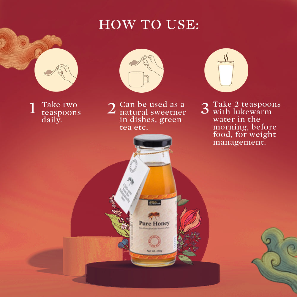 Pure & Organic Honey - Straight from the Nature to Bottles! Rich in Antioxidants-Natural Immunity Booster!
