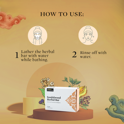 Sandalwood Herbal Bar - Gentle and Luxurious Indulgence