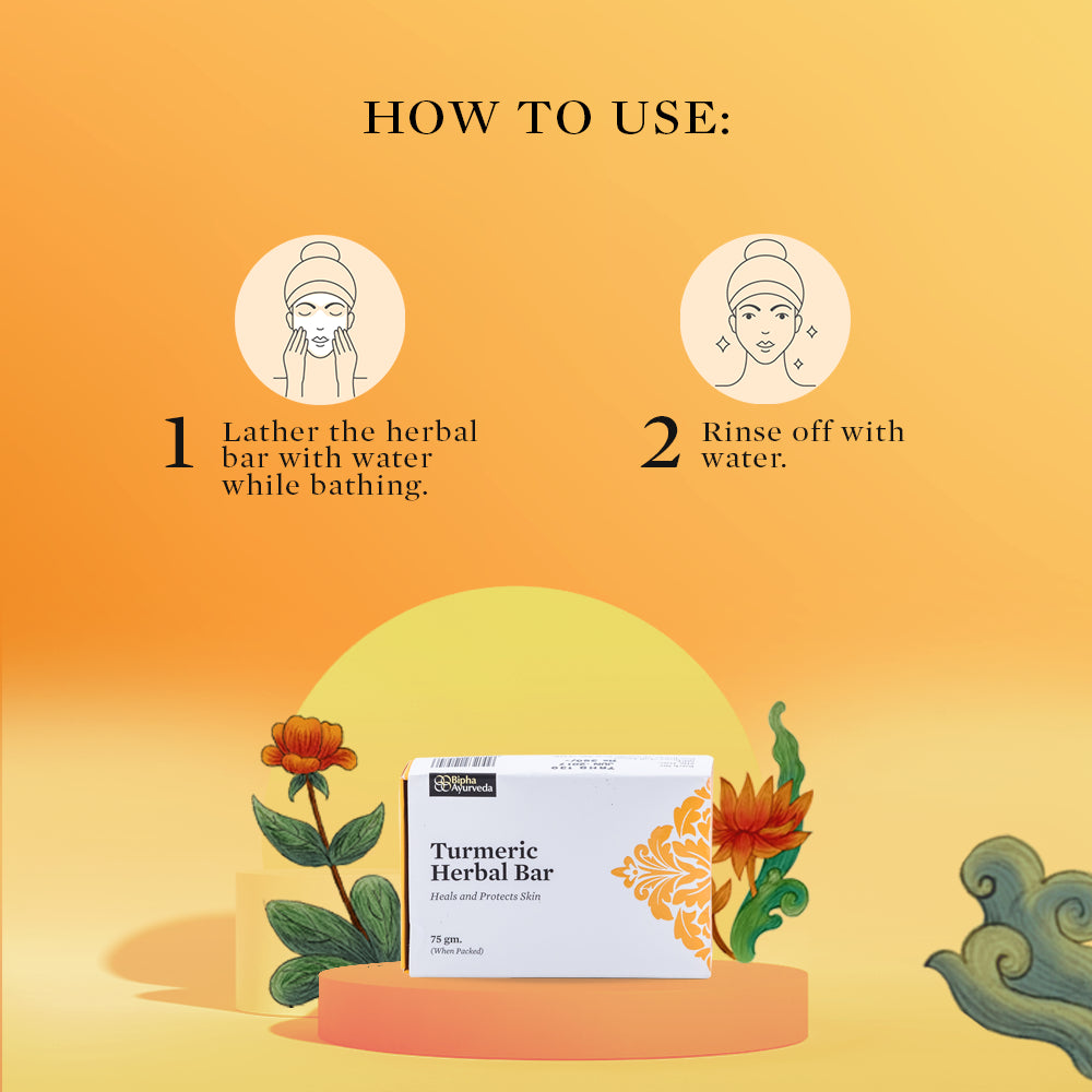 Turmeric Herbal Bar - Heals and Protects Skin
