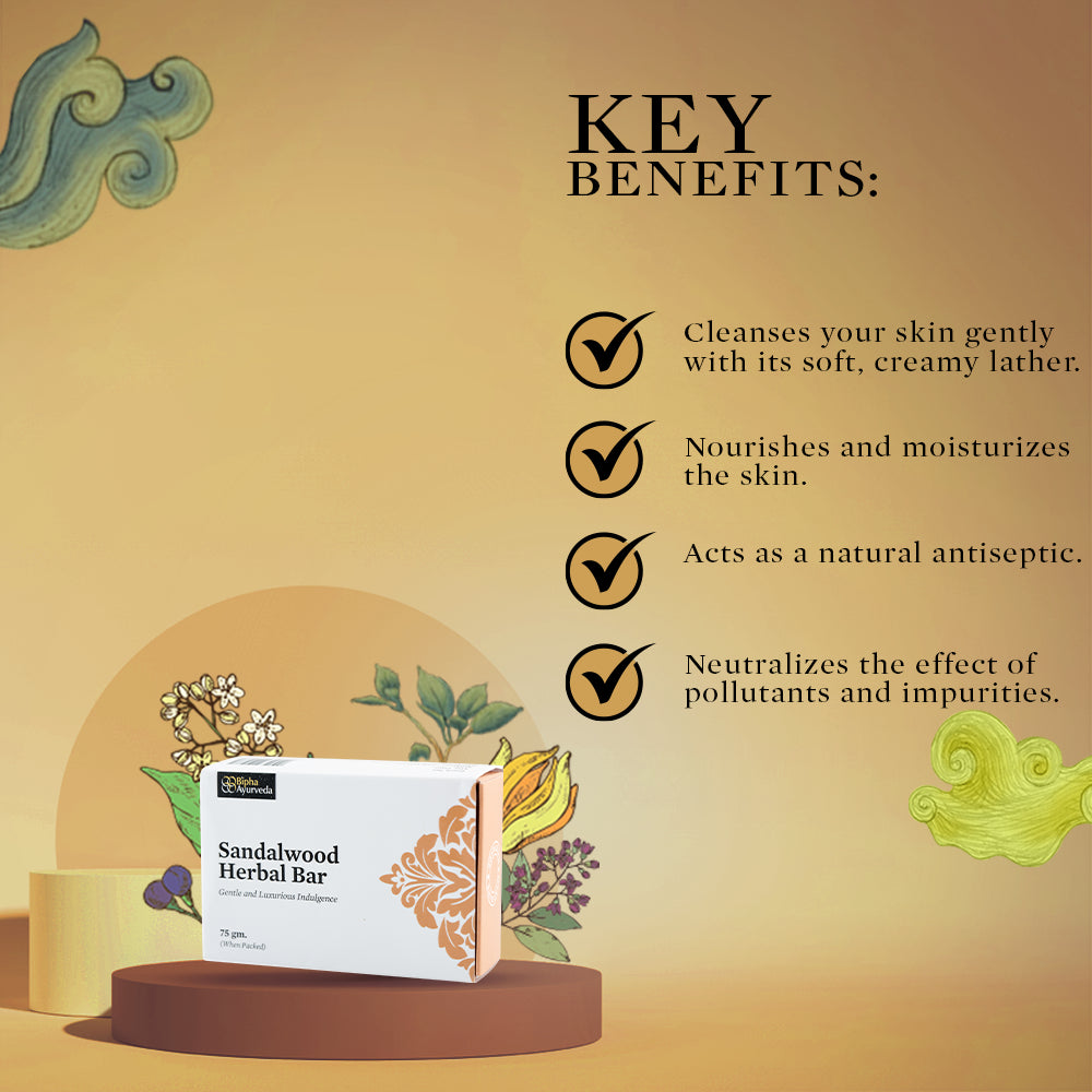 Sandalwood Herbal Bar - Gentle and Luxurious Indulgence