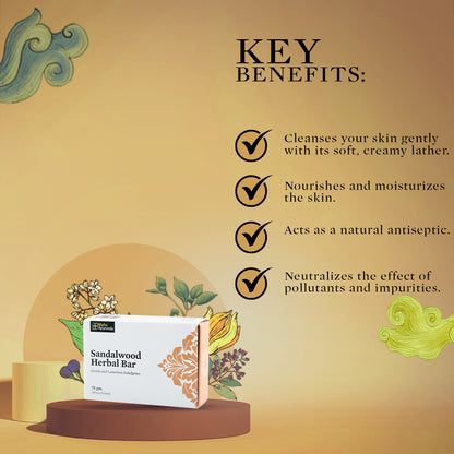 Sandalwood Herbal Bar - Gentle and Luxurious Indulgence