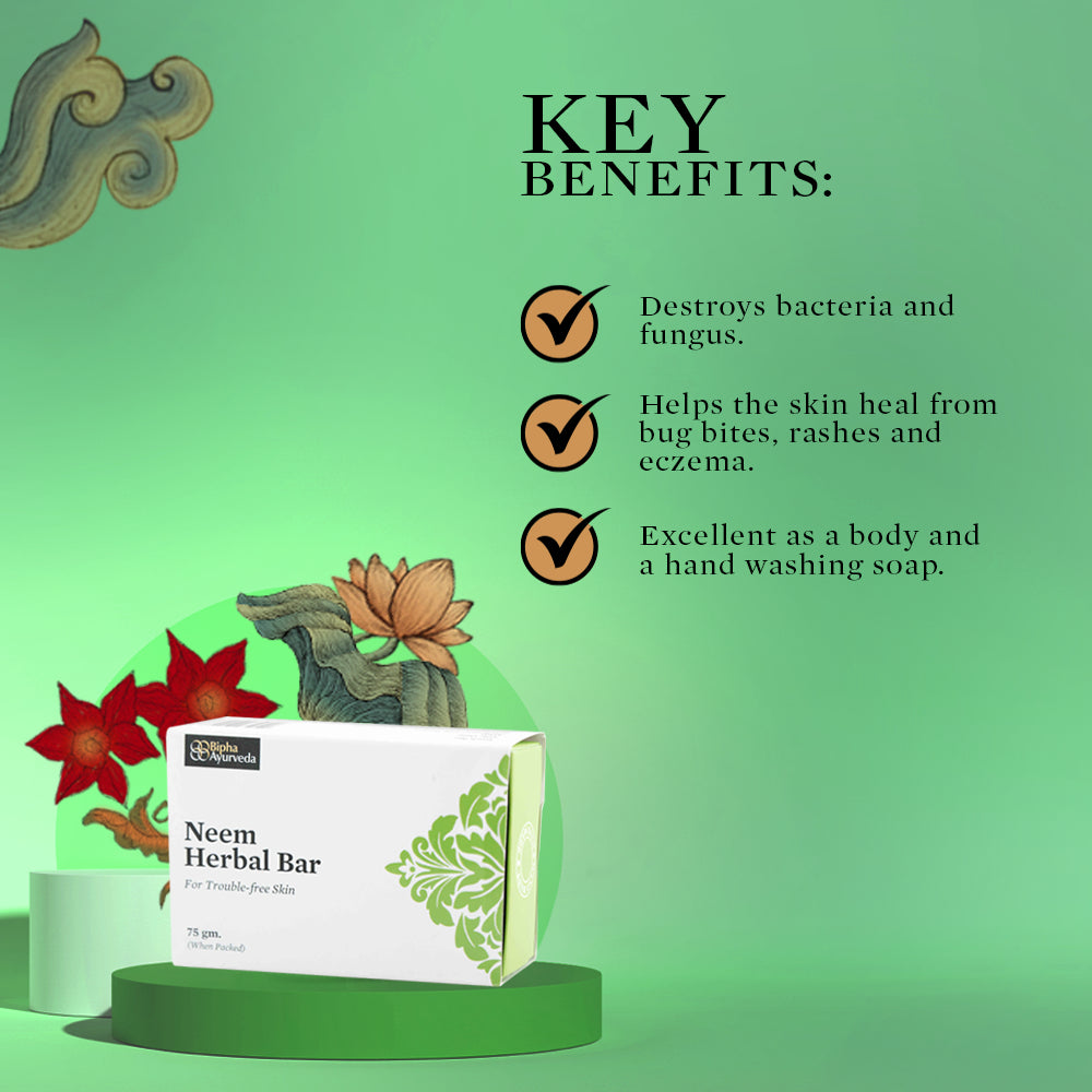 Neem Herbal Bar  - For Trouble-free Skin