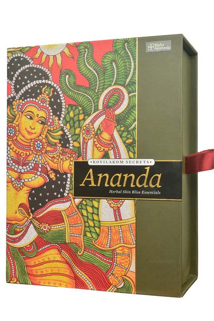 Kovilakom Ananda herbal bar collection gift box, colorful goddess artwork front