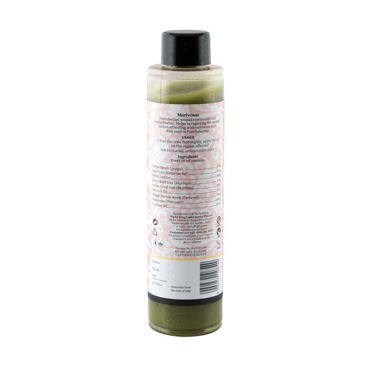 Murivenna Thailam - An Ayurveda first aid oil made purely from herbs for healing (175 ml)