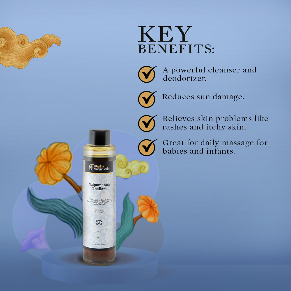 Nalpamaradi Thailam - Heritage Ayurveda Oil for Skin Toning - 175 ml