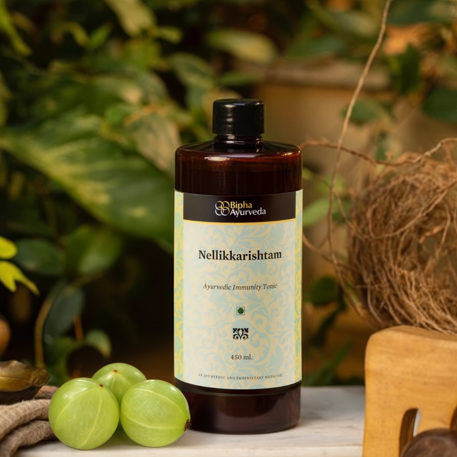 Nellikarishtam (Amla Arishtam) - Immunity Modulator Rich in Natural Vitamin C made from Indian Gooseberries (450 ml)