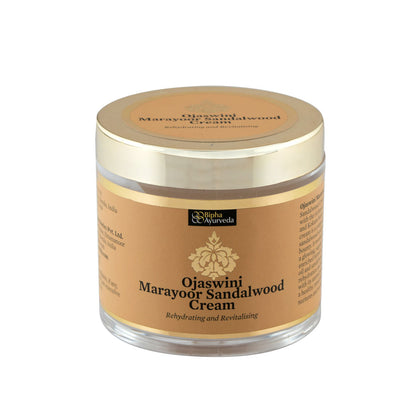 Ojaswini Marayoor Sandalwood Cream-A rich textured cream for Nourished& Smooth skin with the Pure Extracts of Sandalwood. Natural Moisturizer for Dry Skin - 35gm