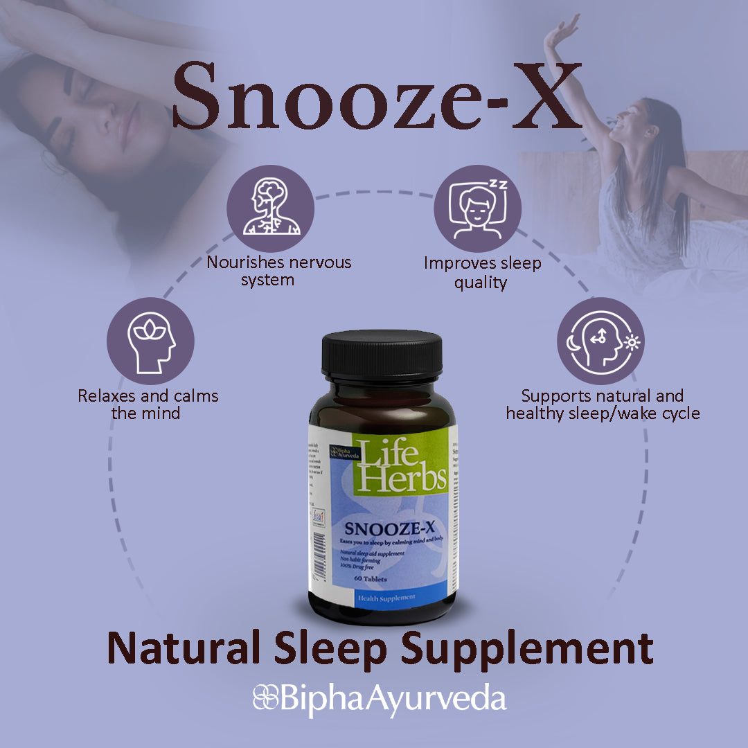 Snooze-X Veg Capsule- Herbal Supplement for Good Sleep
