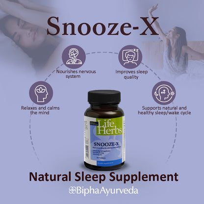 Snooze-X Veg Capsule- Herbal Supplement for Good Sleep