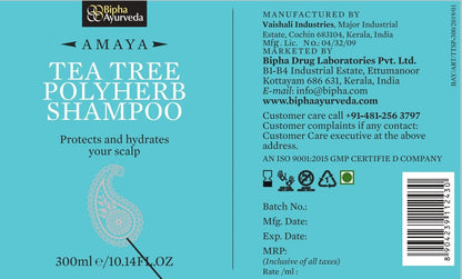 Tea Tree Polyherb Shampoo  - Protects and hydrates your scalp 300 ml