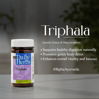 Triphala Tablets -Pure Triphala standarised extract Veg Capsule for Gastro intestinal health ,  Constipation , IBS,Gastric issues