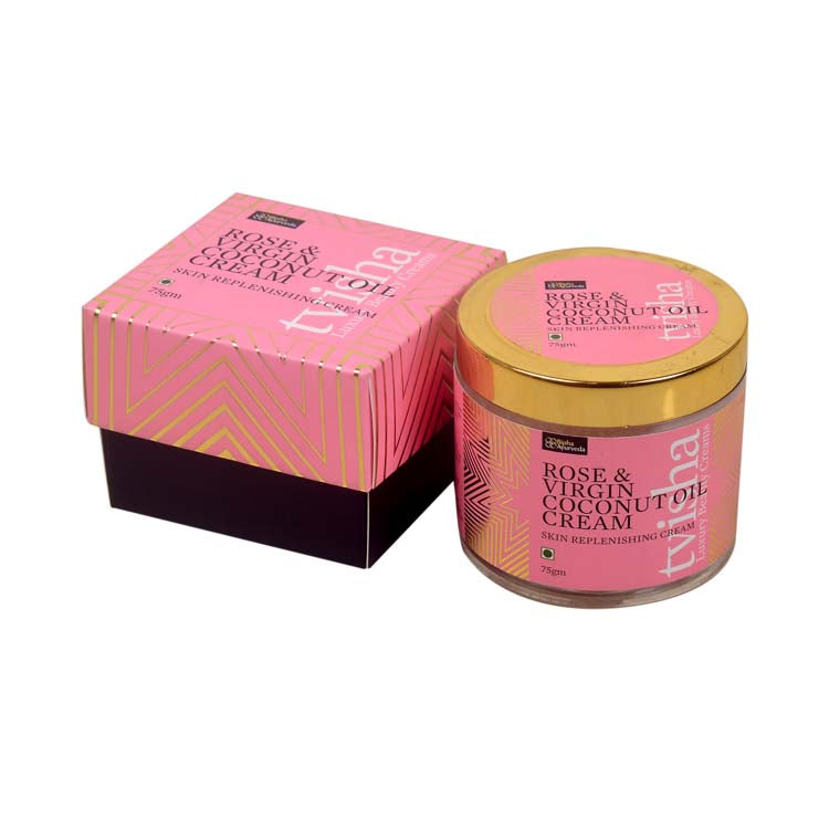 Tvisha - Rose & Virgin Coconut Oil Cream- Skin Replenishing Cream 75 gm