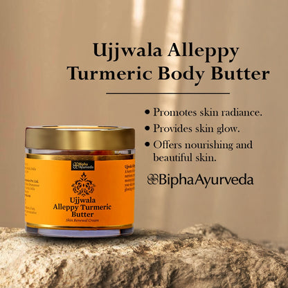Ujjwala Alleppy Turmeric Body Butter, Hydrating Moisturizing Skin Cream - 35gm