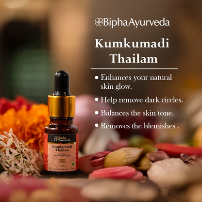 Kumkumadi Thailam-Ayurvedic Beauty Serum for Radiant Skin.Made from Pure concentrated Kashmir saffron & other exotic herbs to enhance skin tone
