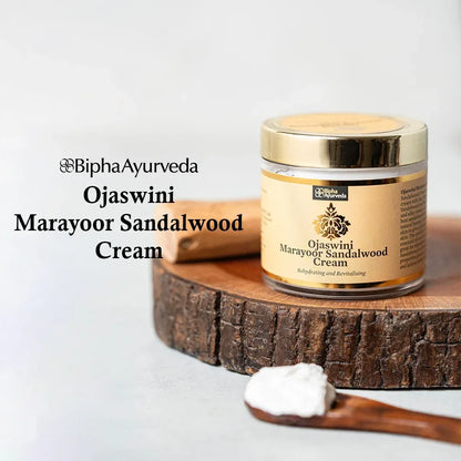 Ojaswini Marayoor Sandalwood Cream-A rich textured cream for Nourished& Smooth skin with the Pure Extracts of Sandalwood. Natural Moisturizer for Dry Skin