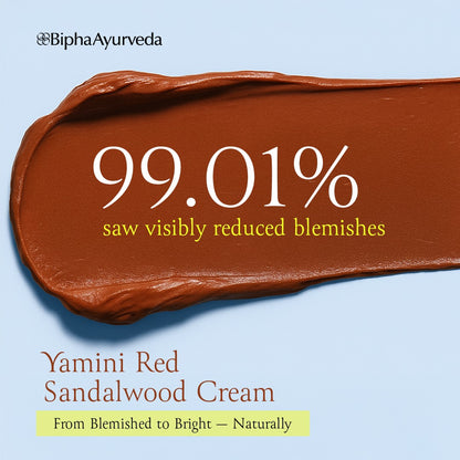 Yamini Redsandalwood Night Cream for Flawless Youthful Skin enriched with Natural Butters, Essential oils and Pure Active Herbs - 75gm