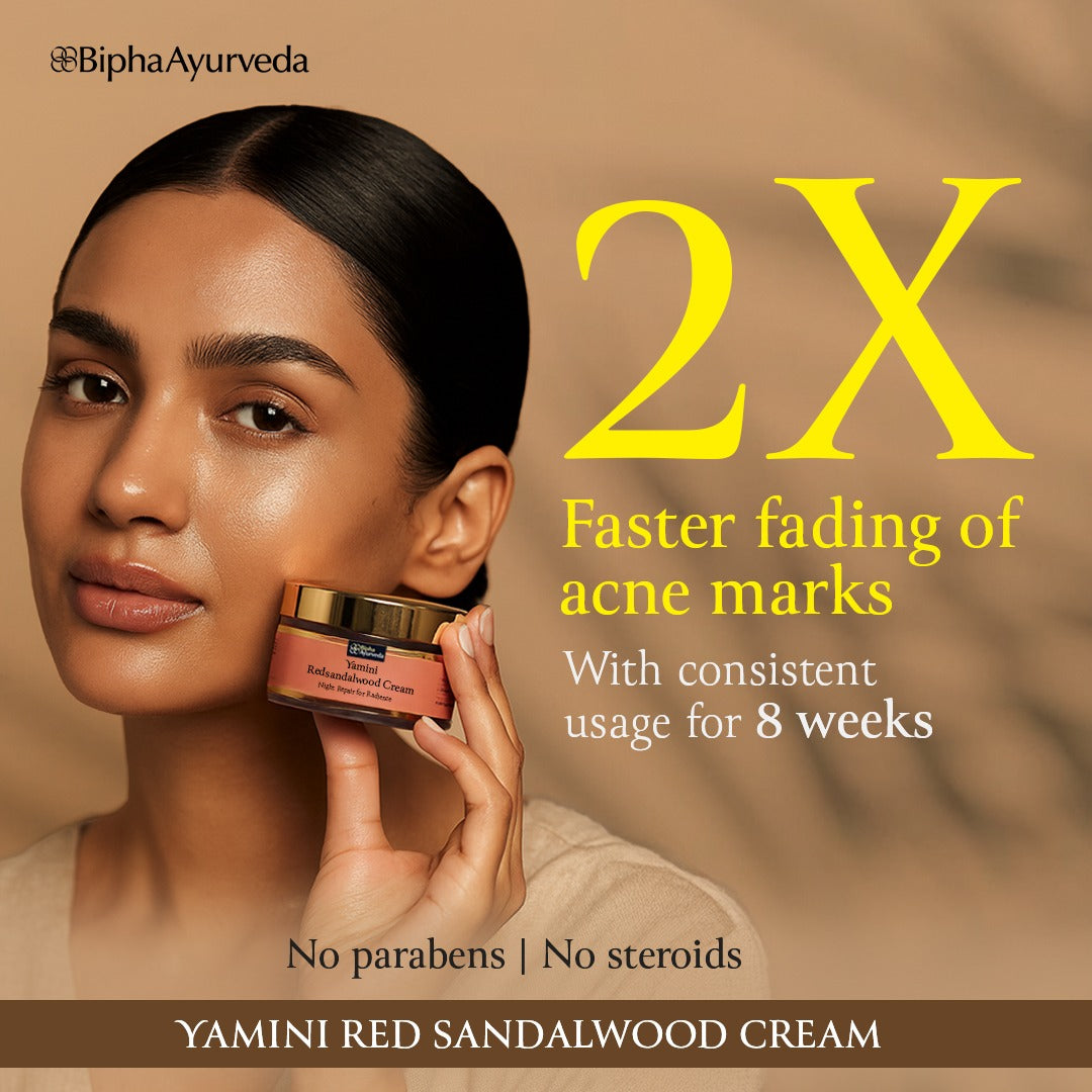 Yamini Redsandalwood Night Cream for Flawless Youthful Skin enriched with Natural Butters, Essential oils and Pure Active Herbs