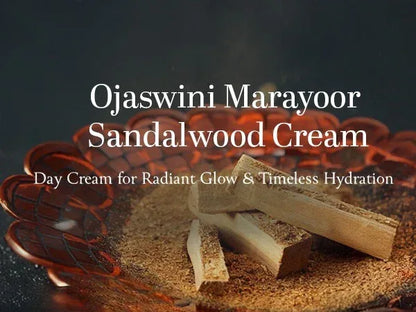Ojaswini Marayoor Sandalwood Cream-A rich textured cream for Nourished& Smooth skin with the Pure Extracts of Sandalwood. Natural Moisturizer for Dry Skin - 35gm