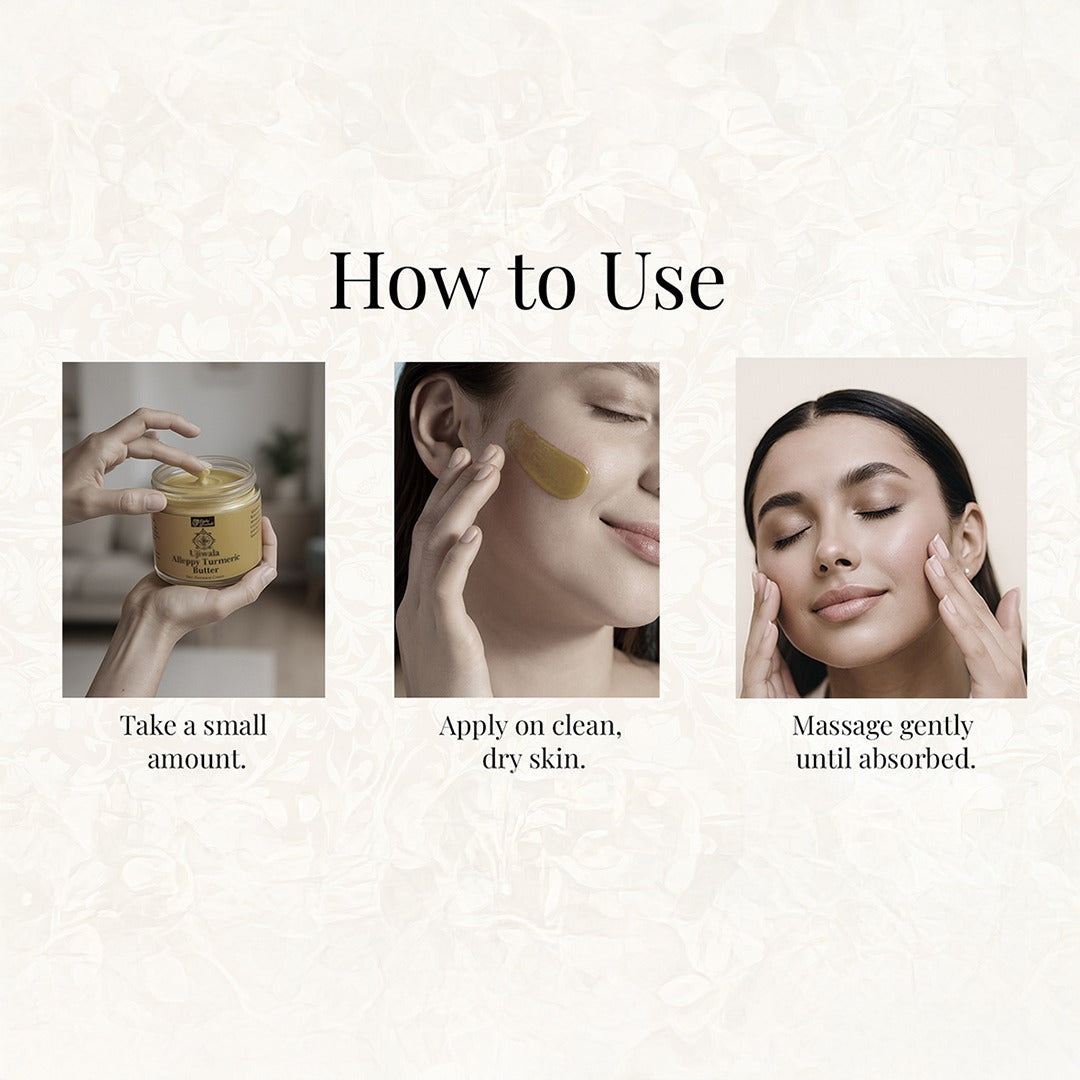 Ujjwala Alleppy Turmeric Body Butter, Hydrating Moisturizing Skin Cream - 75gm