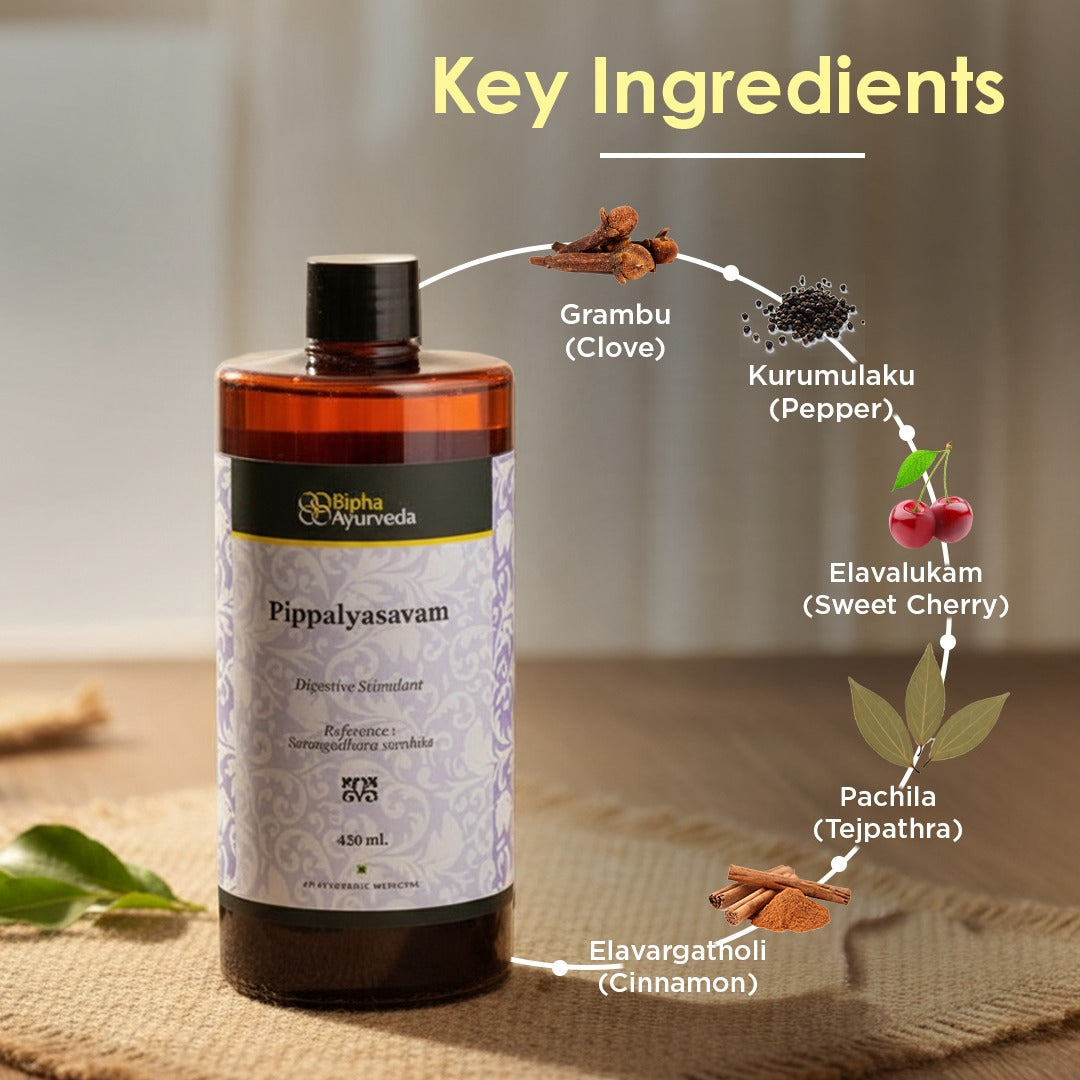 Pippalyasavam - An Ayurveda digestive stimulant and appetizer 450 ml