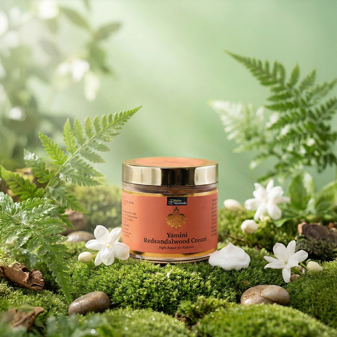 Yamini Redsandalwood Night Cream for Flawless Youthful Skin enriched with Natural Butters, Essential oils and Pure Active Herbs - 75gm